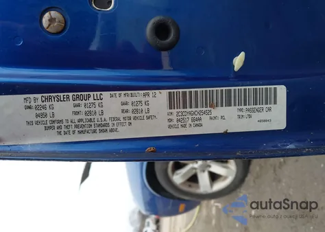 2012 Dodge Challenger Sxt from USA, damaged, VIN 2C3CDYAGXCH254525